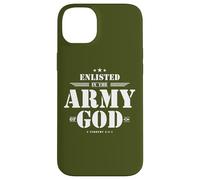 Regalo cristiano para soldado versículo de la Biblia Escrituras Ejército de Dios Carcasa para iPhone 14 Plus