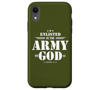 Regalo cristiano para soldado versículo de la Biblia Escrituras Ejército de Dios Carcasa para iPhone XR