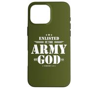 Regalo cristiano para soldado versículo de la Biblia Escrituras Ejército de Dios Carcasa para iPhone 16 Pro Max
