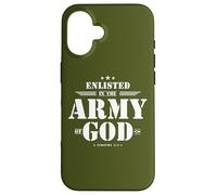Regalo cristiano para soldado versículo de la Biblia Escrituras Ejército de Dios Carcasa para iPhone 16
