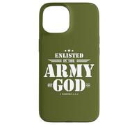 Regalo cristiano para soldado versículo de la Biblia Escrituras Ejército de Dios Carcasa para iPhone 15