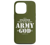 Regalo cristiano para soldado versículo de la Biblia Escrituras Ejército de Dios Carcasa para iPhone 13 Pro