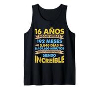 Regalo cumpleaños 16 años increíble niño niña Divertido Camiseta sin Mangas