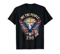 Regalo de 250 años de Una nación bajo Dios de Christian Eagle America Camiseta