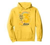 Regalo de 3er cumpleaños de Three Little Years of Sunshine Sudadera con Capucha, Unisex para Adultos, Limón, L