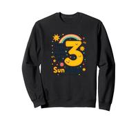 Regalo de 3er cumpleaños de Three Little Years of Sunshine Sudadera, Unisex para Adultos, Negro, L