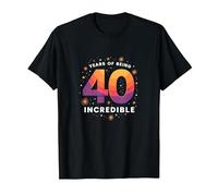 Regalo de 40 cumpleaños: años de celebración increíble Camiseta, Hombre, Negro, L