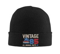 Regalo de 40 Cumpleaños Vintage 1985 40 años Sombrero de Skullies de Otoño Invierno Gorros Cálidos Cálido Capa Unisex Capa de Cráneo Acrílico