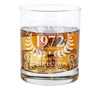 Regalo de 50 cumpleaños para hombres vintage de 1972 envejecido a la perfección, regalo de vaso de whisky grabado para 50 años de edad, whisky borbón, whisky, bourbon