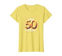 Regalo de 50 cumpleaños: tomó 50 años lucir Tan Bien Camiseta, Mujer, Limón, M
