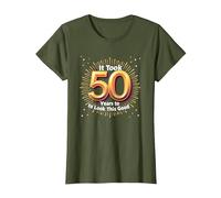 Regalo de 50 cumpleaños: tomó 50 años lucir Tan Bien Camiseta, Mujer, Verde Oliva, 3XL
