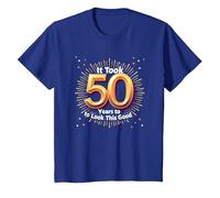 Regalo de 50 cumpleaños: tomó 50 años lucir Tan Bien Camiseta, Niños, Azul Real, 8 años