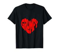 Regalo de actitud divertida con forma de corazón rojo gruñón y malhumorado abuelo Camiseta