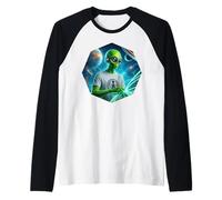 Regalo de administración de Cable para Ingeniero de Redes alienígen Camiseta Manga Raglan