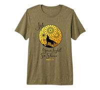 Regalo de adoración Cristiana Cool Wolf Let Your Light Shine Verse Camiseta Premium