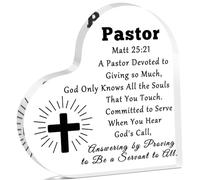 Regalo de agradecimiento al pastor, placa acrílica para pastor, predicador, sacerdote, religioso, cristiano, regalo de Navidad, cumpleaños, jubilación, para catolicismo, compañeros de trabajo, amigos
