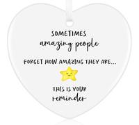 Regalo de agradecimiento de Navidad, a veces la gente olvida lo increíble que son, sentimental Well Done You're Amazing regalo de cerámica para mentores, amigos, familiares y colegas (estilo estrella)