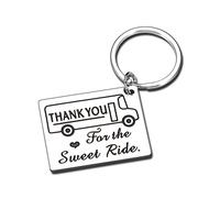 Regalo de agradecimiento para el conductor del autobús escolar Llavero de regreso a la escuela Regalos de agradecimiento para conductor de autobús hombres mujeres Navidad Día de Acción de Gracias Regalos de cumpleaños Autobús escolar Llavero Thank You For The Sweet Ride