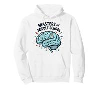 Regalo de Agradecimiento para Maestros de Escuela Secundaria Sudadera con Capucha, Unisex para Adultos, Blanco, L