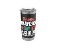 Regalo de agradecimiento para secretario escolar del último día de escuela Vaso térmico de acero inoxidable de doble pared