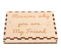 Regalo de amistad para tu mejor amiga: caja de madera con palabras de agradecimiento.