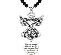 Regalo de ángel conmemorativo para la pérdida de un ser querido en el cielo, alas angulares para colgar en el coche, regalo de aborto espontáneo