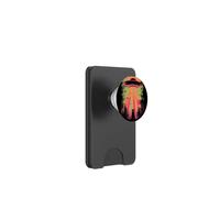 Regalo de Arte Extraterrestre Retro de Ciencia ficción con Gato de abducción OVNI PopSockets PopWallet para MagSafe