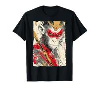 Regalo de Arte japonés Moderno de Sun Wukong Monkey King Fierce Camiseta