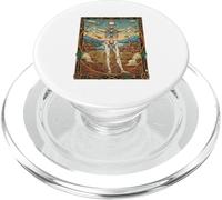 Regalo de Artista de Ciencia de geometría de Leonardo Da Vinci para Hombre de Vitruvio PopSockets PopGrip para MagSafe
