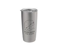 Regalo de astrología Born Under the Stars para fanáticos Vaso térmico de acero inoxidable de doble pared