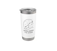 Regalo de astrología Born Under the Stars para fanáticos Vaso térmico de acero inoxidable de doble pared