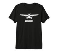 Regalo de avión Volador Born To Fly Pilot Camiseta Premium