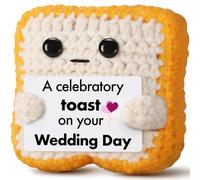 Regalo de boda para pareja, novia y novio - Divertido recuerdo de tostadas de ganchillo - Regalo único de despedida de soltera, regalo de compromiso para Mr & Mrs - Bonita decoración del hogar y