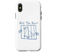 Regalo de broma sarcástica con meme divertido de Got Too Silly Goose Carcasa para iPhone X/XS
