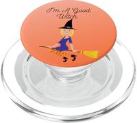 Regalo de Brujas Voladoras Soy una Buena Bruja Espeluznante PopSockets PopGrip para MagSafe