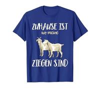 Regalo de Cabra: «Zuhause ist wo my Cabras están Camiseta, Hombre, Azul Real, S