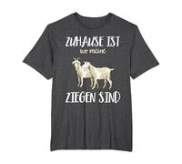 Regalo de Cabra: «Zuhause ist wo my Cabras están Camiseta, Hombre Tallas Grandes, Jaspeado Oscuro, 6X Alto