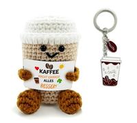 Regalo de café para amantes del café, regalos de café - Positive Potato Patata Serie Crochet Café para llevar Taza de la suerte Regalos para hombres mujeres Divertidas ideas de regalo para sala de