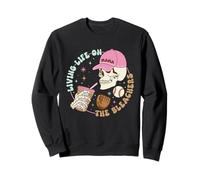 Regalo de Calavera Living Life On The Bleachers para mamá de béisbol Sudadera
