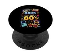 Regalo de Casete Vintage de los Ochenta para Fiesta de música Retro de los 80 PopSockets PopGrip Adhesivo