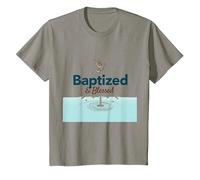 Regalo de celebración de Bautismo de Paloma de fe bautizada y bendecida Camiseta, Niños, Pizarra, 10 años