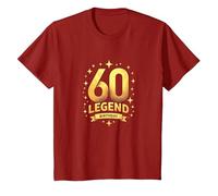 Regalo de celebración de Leyenda de 60 cumpleaños para la Edad de hitos Camiseta, Niños, Arándano, 8 años