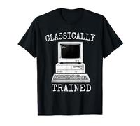 Regalo de codificación de Programador de computadora Retro entrenado clásicamente Camiseta