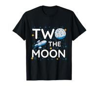 Regalo de Cohete Espacial de cumpleaños para Amantes de los Dos Planetas de la Luna Camiseta