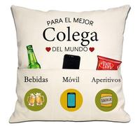 Regalo de Colega para Hombre Dejando Regalo de Aprecio Regalo de Gracias Mejor Colega del Mundo Funda de Cojín 18x18 Pulgadas con 3 Bolsillos para Colega Hombre Cumpleaños (colega)