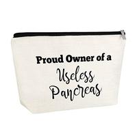 Regalo de concienciación sobre la diabetes, regalo de apoyo para la diabetes, regalo de concienciación sobre el cáncer, bolsa de maquillaje para pacientes femeninas, amigas, mujeres, hermanas, regalo