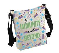 Regalo de concienciación sobre las vacunas para la inmunidad y más allá de la bolsa cruzada, regalo de enfermería, estudiante, regalo médico, Y más allá de la bolsa