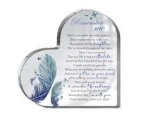 Regalo de condolencias por la pérdida de un ser querido, regalos sentimentales para el hogar, regalo de duelo, placa de corazón de acrílico decorativa, señalización conmemorativa de condolencias