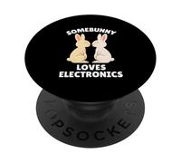 Regalo de Conejo de Pascua de Somebunny Loves Electronics PopSockets PopGrip Adhesivo