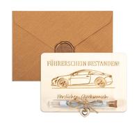 Regalo de confirmación, embalaje regalo de dinero, confirmación, joven, niña, regalo de confirmación con tubos de ensayo, regalos divertidos para confirmación, bautizo (licencia de conducir)